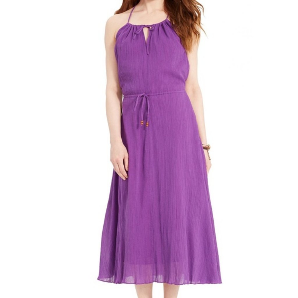 Ralph Lauren Purple Cotton Gauze Dress